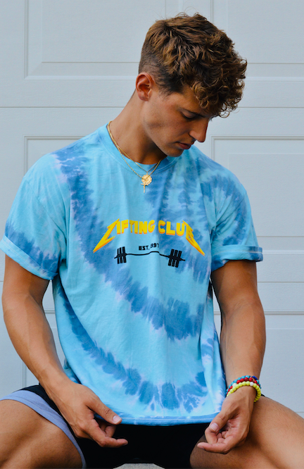 Lifting Club Basic Tee | Coral Blue