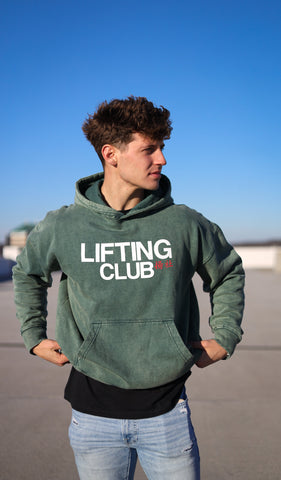 Lifting Club Hoodie | Washed Green